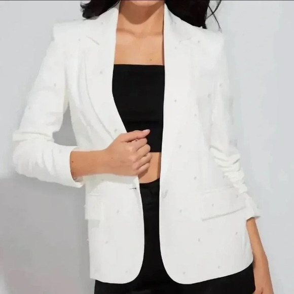 Generation Love Nadia Pearl Blazer in White, NWT - Picture 4 of 10